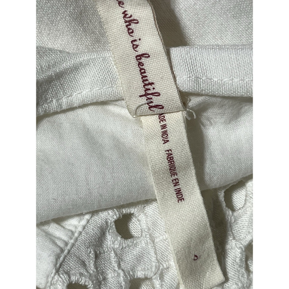 Anthropologie Maeve Dress Small White Eyelet Square Neck Coastal Cottage - Picture 10 of 12